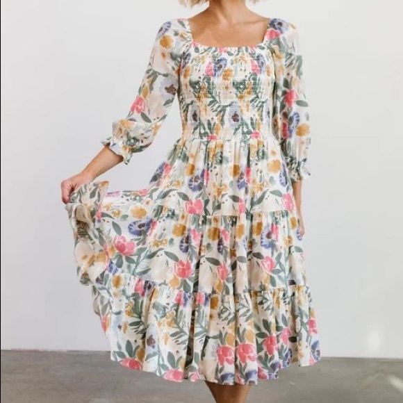 Baltic Born Dresses & Skirts - Baltic Born ruffle floral tiered dress medium